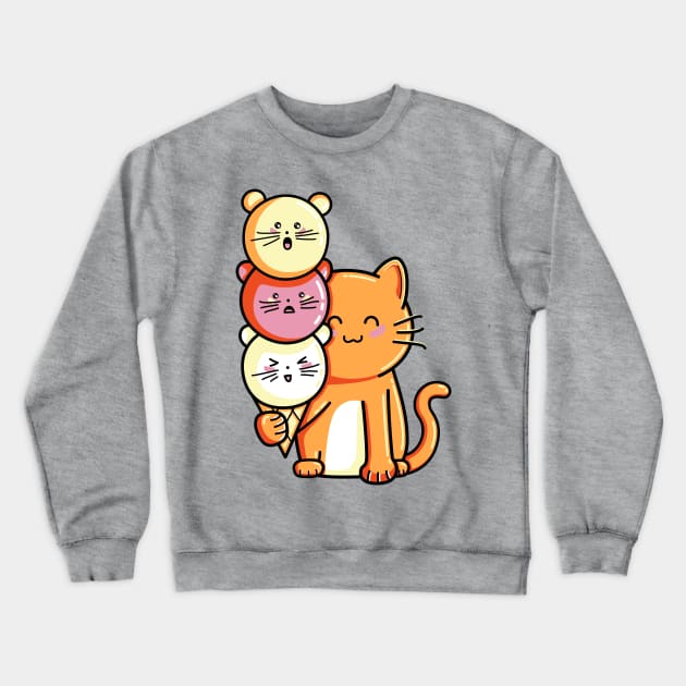 Cat and micecream Crewneck Sweatshirt by freeves